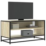Casa si Gradina - Mobilier - Comode si corpuri - Comode - Comoda TV, stejar sonoma, 91x40x46 cm, lemn prelucrat si metal - Infinity.ro
