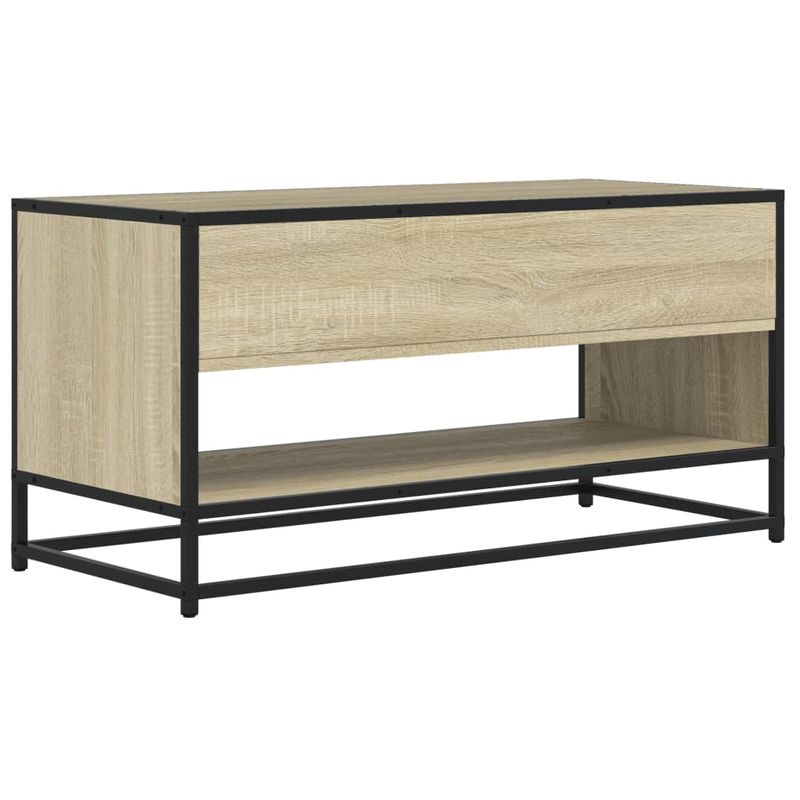 Casa si Gradina - Mobilier - Comode si corpuri - Comode - Comoda TV, stejar sonoma, 91x40x46 cm, lemn prelucrat si metal - Infinity.ro