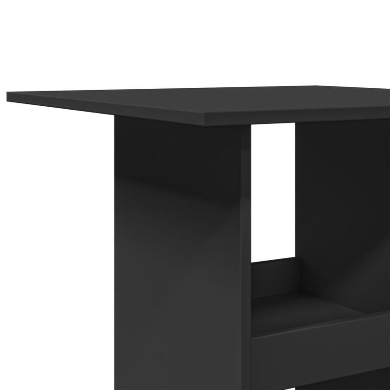 Casa si Gradina - Mobilier - Mese si birouri - Mese bucatarie si dining - Masa de bar cu depozitare, negru, 60x60x102 cm, lemn prelucrat - Infinity.ro