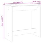 Casa si Gradina - Mobilier - Mese si birouri - Mese bucatarie si dining - Masa de bar, Sonoma gri, 102x50x103,5 cm, lemn prelucrat - Infinity.ro
