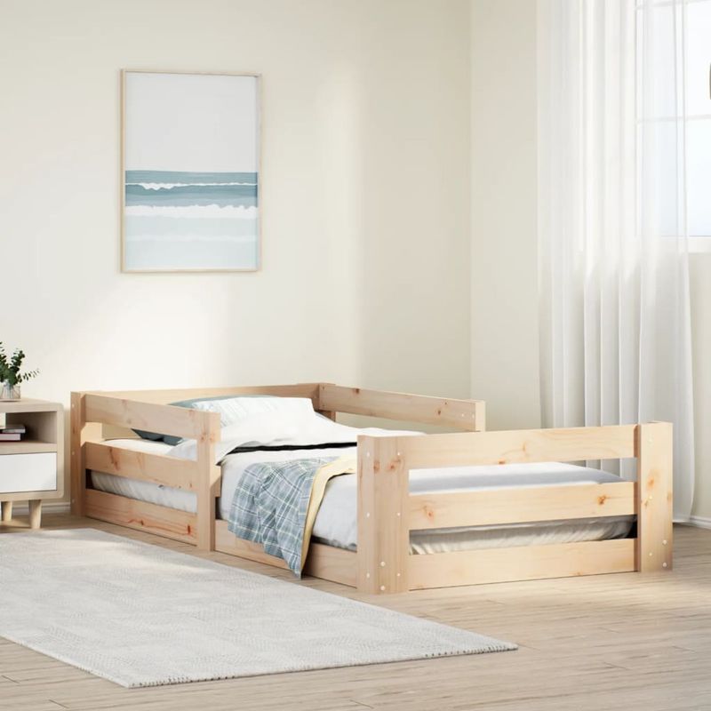 Casa si Gradina - Mobilier - Paturi si accesorii - Paturi - Cadru de pat fara saltea, 75x190 cm, lemn masiv de pin - Infinity.ro