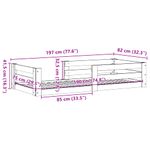 Casa si Gradina - Mobilier - Paturi si accesorii - Paturi - Cadru de pat fara saltea, 75x190 cm, lemn masiv de pin - Infinity.ro