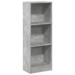 Casa si Gradina - Mobilier - Biblioteci si rafturi - Biblioteci - Biblioteca, gri beton, 40x24x109 cm, lemn prelucrat - Infinity.ro