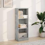Casa si Gradina - Mobilier - Biblioteci si rafturi - Biblioteci - Biblioteca, gri beton, 40x24x109 cm, lemn prelucrat - Infinity.ro