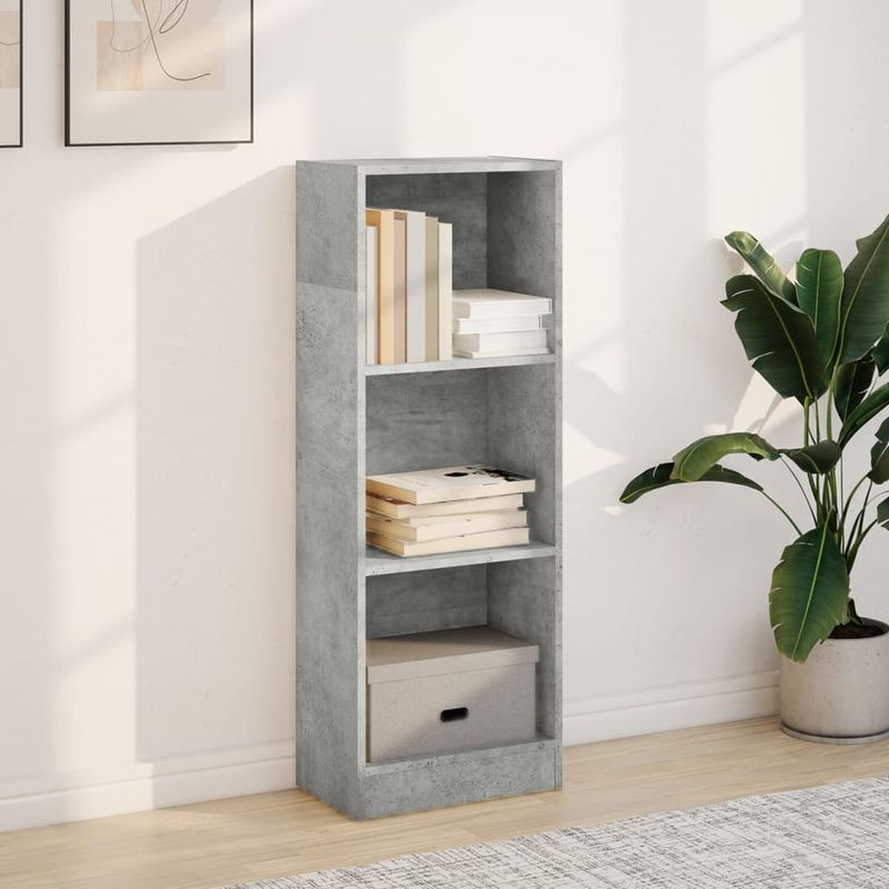 Casa si Gradina - Mobilier - Biblioteci si rafturi - Biblioteci - Biblioteca, gri beton, 40x24x109 cm, lemn prelucrat - Infinity.ro
