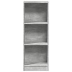 Casa si Gradina - Mobilier - Biblioteci si rafturi - Biblioteci - Biblioteca, gri beton, 40x24x109 cm, lemn prelucrat - Infinity.ro