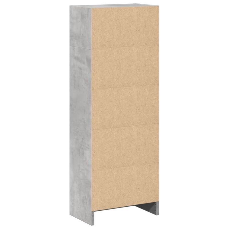 Casa si Gradina - Mobilier - Biblioteci si rafturi - Biblioteci - Biblioteca, gri beton, 40x24x109 cm, lemn prelucrat - Infinity.ro