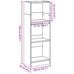 Casa si Gradina - Mobilier - Biblioteci si rafturi - Biblioteci - Biblioteca, gri beton, 40x24x109 cm, lemn prelucrat - Infinity.ro