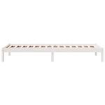 Casa si Gradina - Mobilier - Paturi si accesorii - Paturi - Cadru pat foarte lung fara saltea alb 100x210 cm lemn masiv pin - Infinity.ro