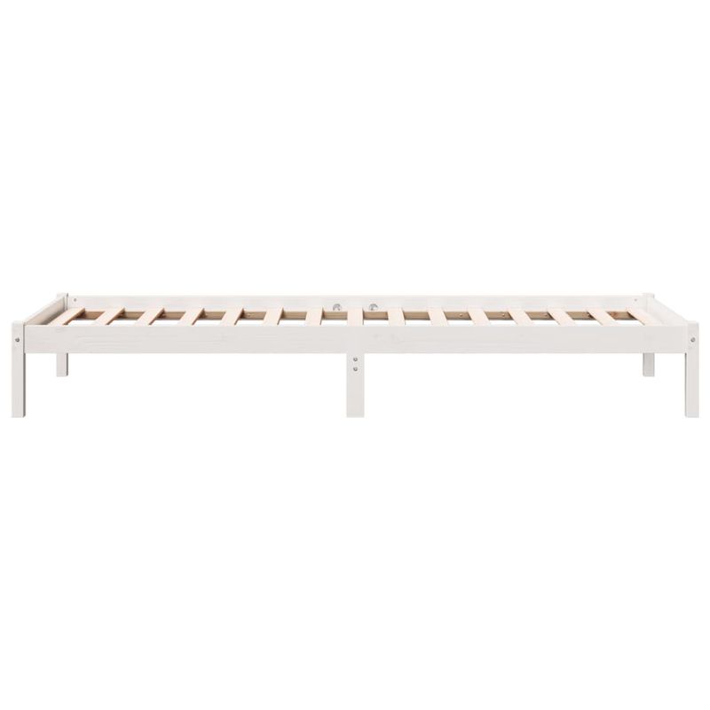Casa si Gradina - Mobilier - Paturi si accesorii - Paturi - Cadru pat foarte lung fara saltea alb 100x210 cm lemn masiv pin - Infinity.ro