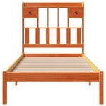 Casa si Gradina - Mobilier - Paturi si accesorii - Paturi - Pat biblioteca fara saltea maro ceruit 75x190 cm lemn masiv pin - Infinity.ro