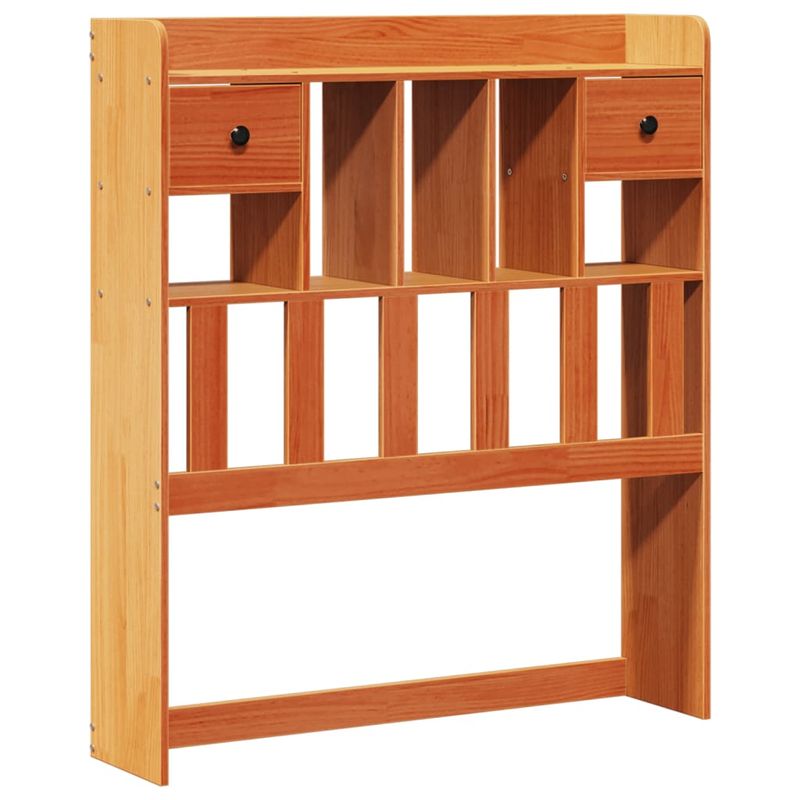 Casa si Gradina - Mobilier - Paturi si accesorii - Paturi - Pat biblioteca fara saltea maro ceruit 75x190 cm lemn masiv pin - Infinity.ro