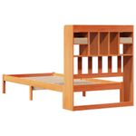 Casa si Gradina - Mobilier - Paturi si accesorii - Paturi - Pat biblioteca fara saltea maro ceruit 75x190 cm lemn masiv pin - Infinity.ro
