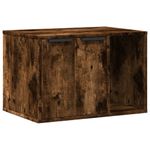 Petshop - Ingrijire si Igiena - Litiere si accesorii - Litiere acoperite - Cutie litiera pisici stejar fumuriu 60x40x40 cm lemn prelucrat - Infinity.ro