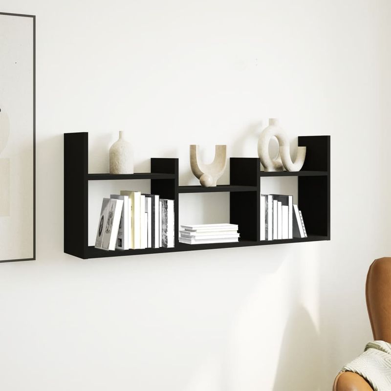 Casa si Gradina - Mobilier - Biblioteci si rafturi - Rafturi - Dulap de perete, 100x18x40 cm, negru, lemn prelucrat - Infinity.ro