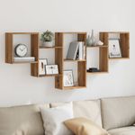 Casa si Gradina - Mobilier - Biblioteci si rafturi - Rafturi - Raft de perete, lemn artizanal, 159x18x66 cm, lemn prelucrat - Infinity.ro