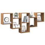 Casa si Gradina - Mobilier - Biblioteci si rafturi - Rafturi - Raft de perete, lemn artizanal, 159x18x66 cm, lemn prelucrat - Infinity.ro
