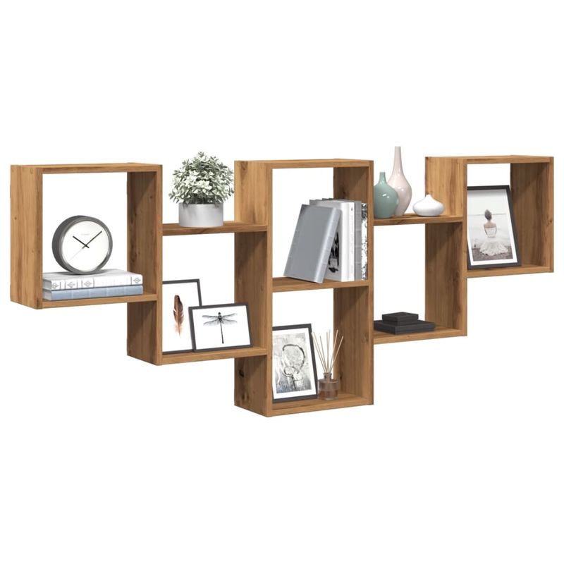 Casa si Gradina - Mobilier - Biblioteci si rafturi - Rafturi - Raft de perete, lemn artizanal, 159x18x66 cm, lemn prelucrat - Infinity.ro