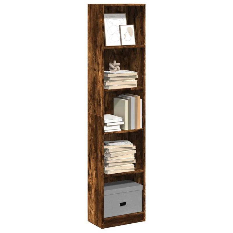 Casa si Gradina - Mobilier - Biblioteci si rafturi - Biblioteci - Biblioteca, stejar fumuriu, 40x24x176 cm, lemn prelucrat - Infinity.ro