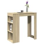 Casa si Gradina - Mobilier - Mese si birouri - Mese bucatarie si dining - Masa de bar cu rafturi, stejar sonoma, 102x50x103,5 cm, lemn - Infinity.ro