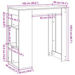 Casa si Gradina - Mobilier - Mese si birouri - Mese bucatarie si dining - Masa de bar cu rafturi, stejar sonoma, 102x50x103,5 cm, lemn - Infinity.ro