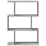Casa si Gradina - Mobilier - Biblioteci si rafturi - Biblioteci - Biblioteca/separator 3 niveluri sonoma gri 70x24x97 cm lemn - Infinity.ro