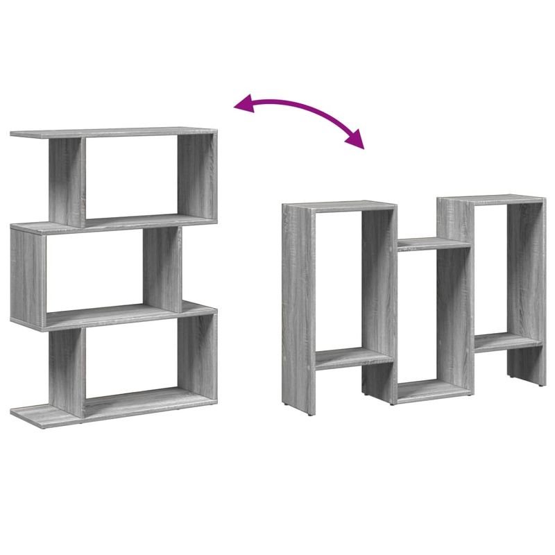 Casa si Gradina - Mobilier - Biblioteci si rafturi - Biblioteci - Biblioteca/separator 3 niveluri sonoma gri 70x24x97 cm lemn - Infinity.ro