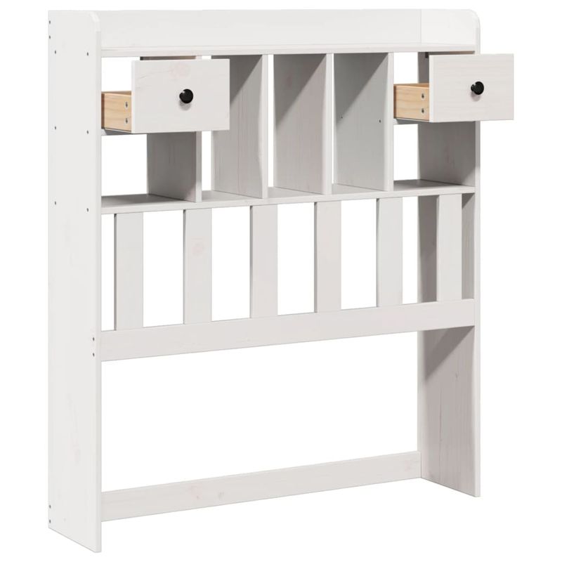 Casa si Gradina - Mobilier - Paturi si accesorii - Accesorii paturi - Tablie de pat cu depozitare alb 75 cm lemn masiv de pin - Infinity.ro