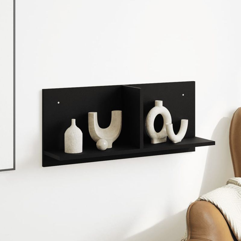 Casa si Gradina - Mobilier - Biblioteci si rafturi - Rafturi - Dulap de perete, negru, 70x16,5x30 cm, lemn prelucrat - Infinity.ro