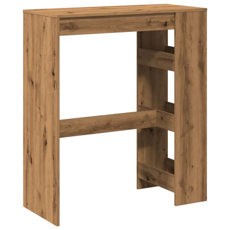 Casa si Gradina - Mobilier - Mese si birouri - Mese bucatarie si dining - Masa bar cu rafturi, stejar artizanal, 90x40x103,5 cm, lemn - Infinity.ro