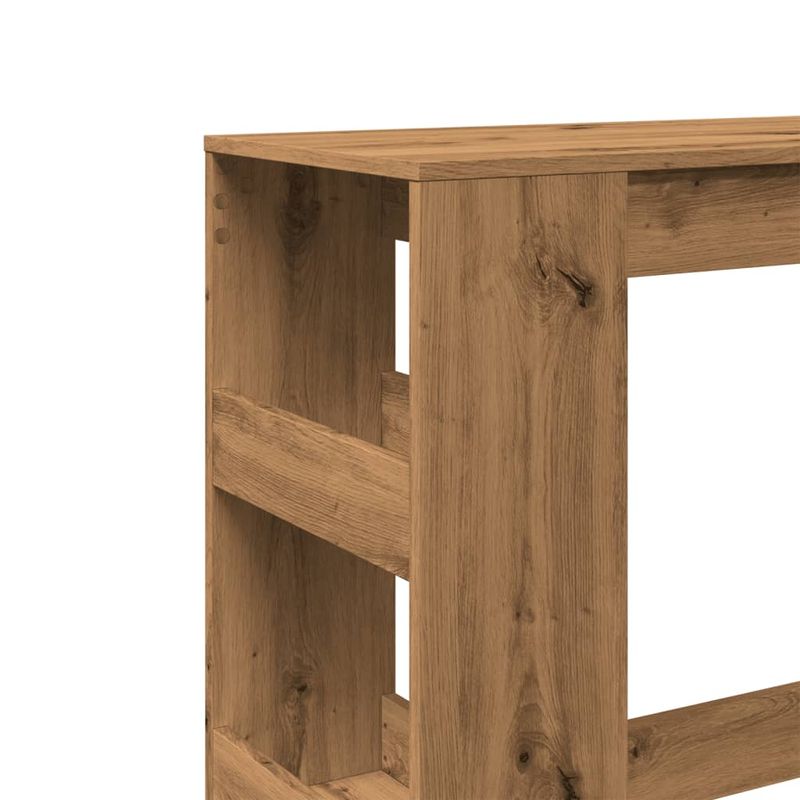 Casa si Gradina - Mobilier - Mese si birouri - Mese bucatarie si dining - Masa bar cu rafturi, stejar artizanal, 90x40x103,5 cm, lemn - Infinity.ro