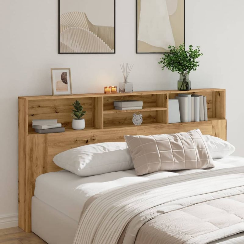 Casa si Gradina - Mobilier - Paturi si accesorii - Accesorii paturi - Tablie pat/dulap, lemn artizanal 200x19x103,5 cm lemn prelucrat - Infinity.ro