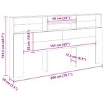 Casa si Gradina - Mobilier - Paturi si accesorii - Accesorii paturi - Tablie pat/dulap, lemn artizanal 200x19x103,5 cm lemn prelucrat - Infinity.ro