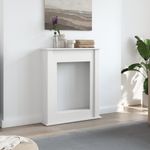 Casa si Gradina - Termice - Sobe, Seminee si accesorii - Accesorii seminee si sobe - Masca de semineu, alb, 75x20x87,5 cm, lemn prelucrat - Infinity.ro