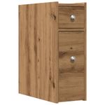 Casa si Gradina - Mobilier - Dulapuri si sifoniere - Dulapuri - Dulap de baie ingust cu roti, stejar artizanal, lemn prelucrat - Infinity.ro