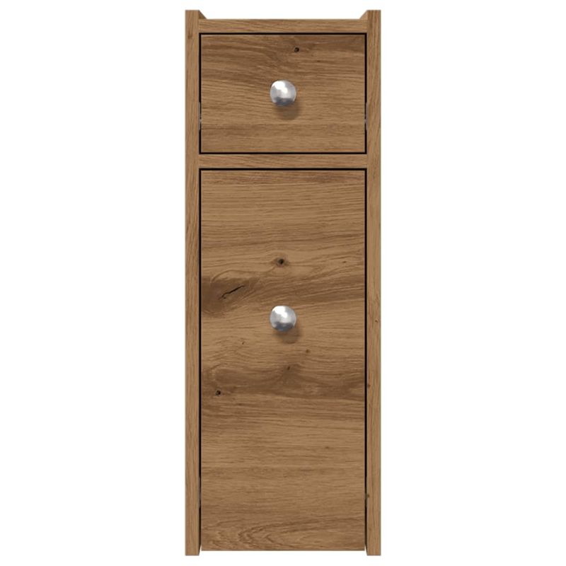 Casa si Gradina - Mobilier - Dulapuri si sifoniere - Dulapuri - Dulap de baie ingust cu roti, stejar artizanal, lemn prelucrat - Infinity.ro