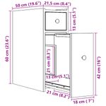 Casa si Gradina - Mobilier - Dulapuri si sifoniere - Dulapuri - Dulap de baie ingust cu roti, stejar artizanal, lemn prelucrat - Infinity.ro