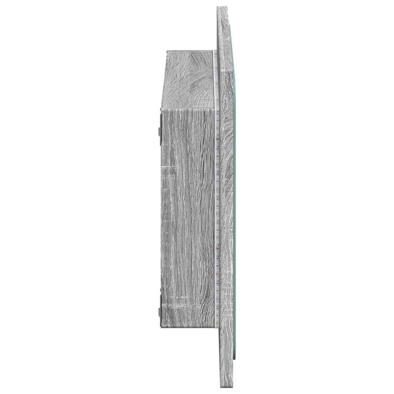 Casa si Gradina - Mobilier - Mobilier baie - Oglinzi baie - Oglinda de baie LED, gri sonoma, 60x8,5x38 cm lemn prelucrat - Infinity.ro