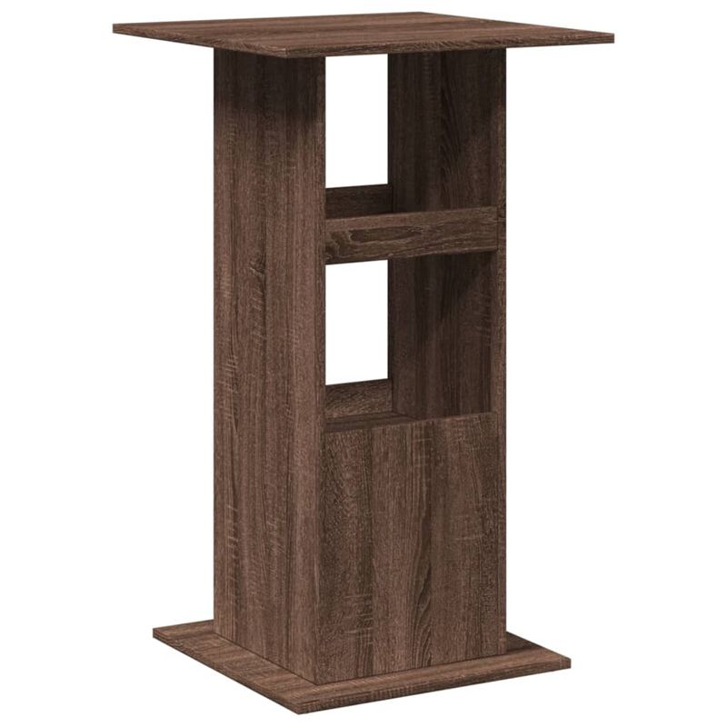Casa si Gradina - Mobilier - Mese si birouri - Mese bucatarie si dining - Masa bar cu depozitare stejar maro 60x60x102 cm lemn prelucrat - Infinity.ro