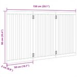 Petshop - Accesorii petshop - Culcusuri si custi - Custi interior si exterior - Poarta pentru caini pliabila 3 panouri maro, 150 cm, lemn plop - Infinity.ro