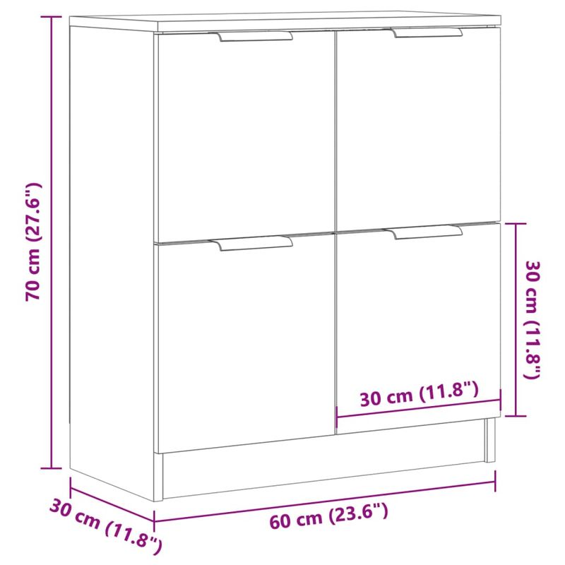 Casa si Gradina - Mobilier - Comode si corpuri - Comode - Dulap, lemn invechit, 60x30x70 cm, lemn prelucrat - Infinity.ro