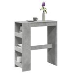 Casa si Gradina - Mobilier - Mese si birouri - Mese bucatarie si dining - Masa de bar cu rafturi gri beton 90x40x103,5 cm lemn prelucrat - Infinity.ro