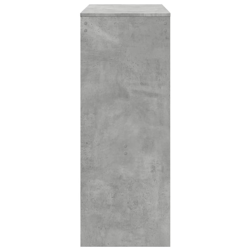 Casa si Gradina - Mobilier - Mese si birouri - Mese bucatarie si dining - Masa de bar cu rafturi gri beton 90x40x103,5 cm lemn prelucrat - Infinity.ro