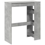 Casa si Gradina - Mobilier - Mese si birouri - Mese bucatarie si dining - Masa de bar cu rafturi gri beton 90x40x103,5 cm lemn prelucrat - Infinity.ro