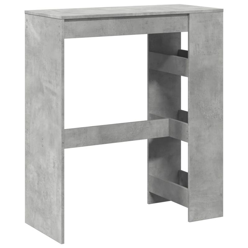 Casa si Gradina - Mobilier - Mese si birouri - Mese bucatarie si dining - Masa de bar cu rafturi gri beton 90x40x103,5 cm lemn prelucrat - Infinity.ro