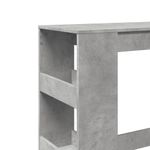 Casa si Gradina - Mobilier - Mese si birouri - Mese bucatarie si dining - Masa de bar cu rafturi gri beton 90x40x103,5 cm lemn prelucrat - Infinity.ro