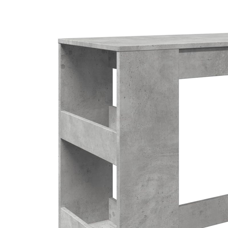 Casa si Gradina - Mobilier - Mese si birouri - Mese bucatarie si dining - Masa de bar cu rafturi gri beton 90x40x103,5 cm lemn prelucrat - Infinity.ro