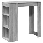 Casa si Gradina - Mobilier - Mese si birouri - Mese bucatarie si dining - Masa bar cu rafturi, gri sonoma, 102x50x103,5 cm lemn prelucrat - Infinity.ro