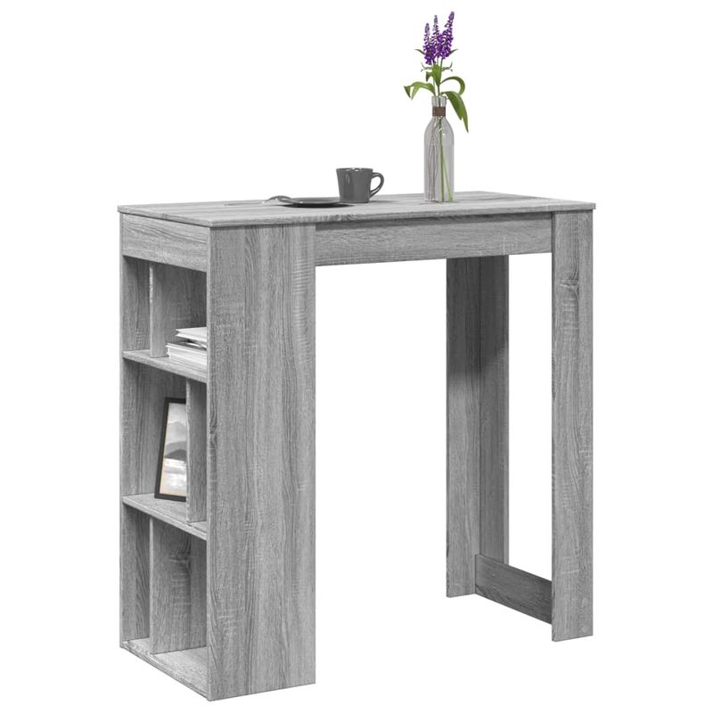 Casa si Gradina - Mobilier - Mese si birouri - Mese bucatarie si dining - Masa bar cu rafturi, gri sonoma, 102x50x103,5 cm lemn prelucrat - Infinity.ro