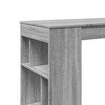 Casa si Gradina - Mobilier - Mese si birouri - Mese bucatarie si dining - Masa bar cu rafturi, gri sonoma, 102x50x103,5 cm lemn prelucrat - Infinity.ro